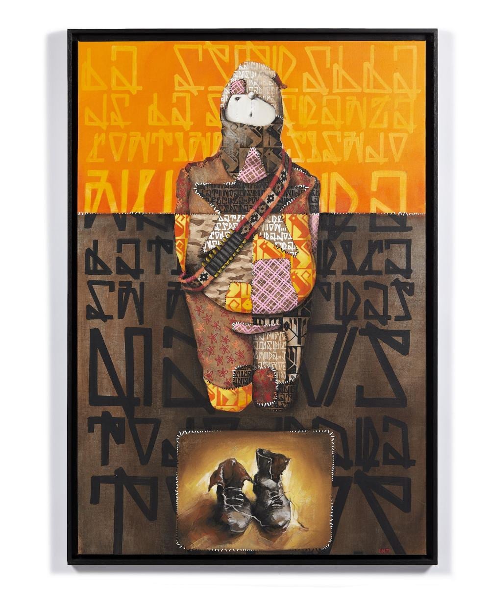 Inti Castro comparable auction result: inti castro chilien n en 1982 kusillo utopico 2011 acrylique et peinture a rosol sur toile
