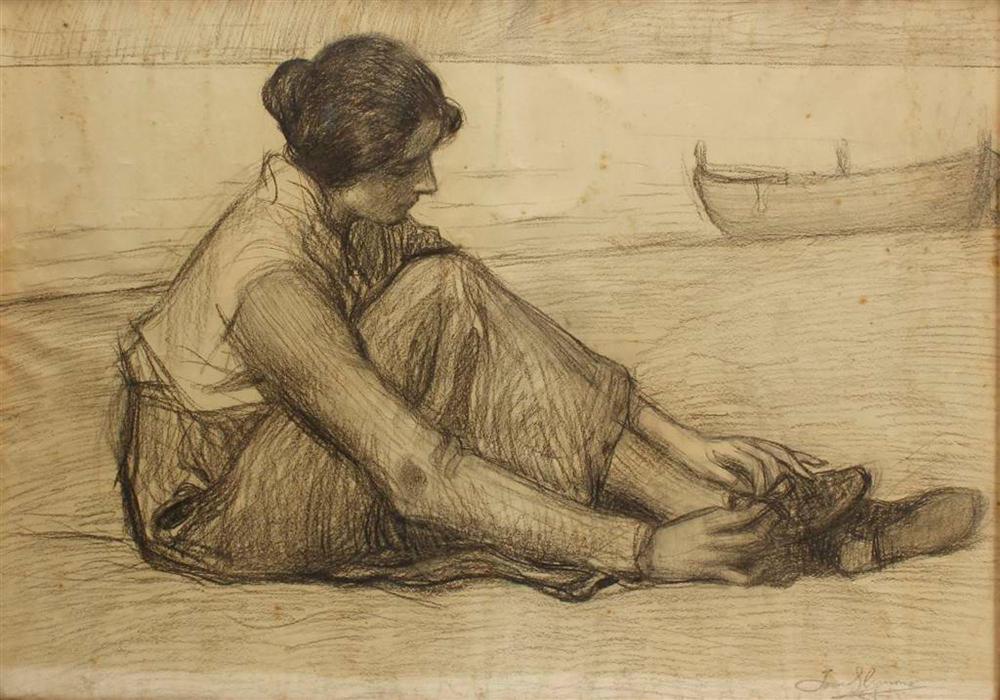 joan llimona 1860 1926 girl by the sea · Subarna Subastas · 2020-12-17 Joan Llimona comparable auction result: joan llimona 1860 1926 girl by the sea