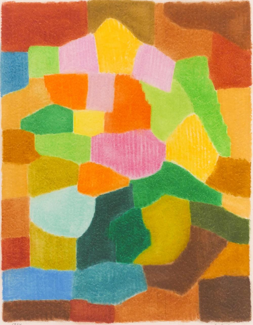 Emil Lahner comparable auction result: emile lahner composition ii 1974 oil pastel
