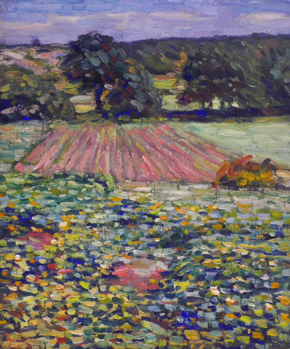Charles Kaelin ''Cabbage Patch with New Mowed Field sold by MBA Seattle Auction LLC, lot 140 — auction record photograph