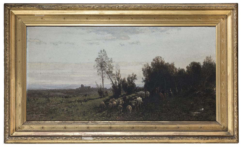 Federico Cortese comparable auction result: oil painting of countryside by federico cortese