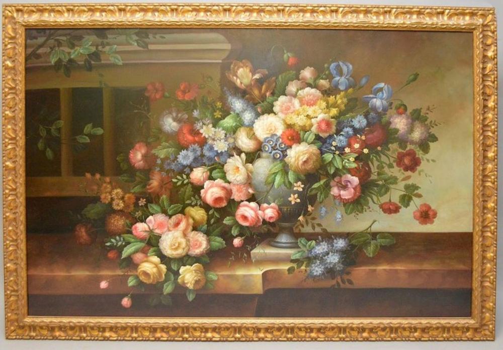 Francois Gabriel comparable auction result: francois gabriel france 1893 1993 large oil on canvas floral still life canvas size 48 x 72 inches