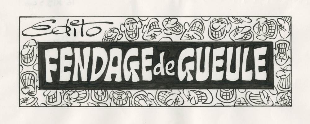 Marcel Gotlib comparable auction result: marcel gotlib 1934 2016 fendage de gueule encre de chine sur papier