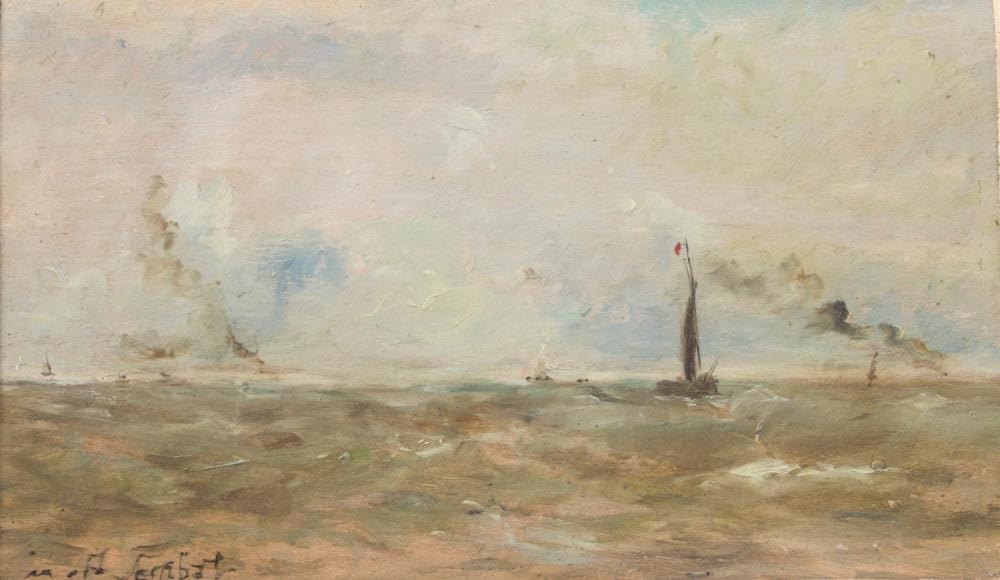 Georgette Agutte comparable auction result: georgette sembat 1867 1922 boote auf dem meer boats in the sea