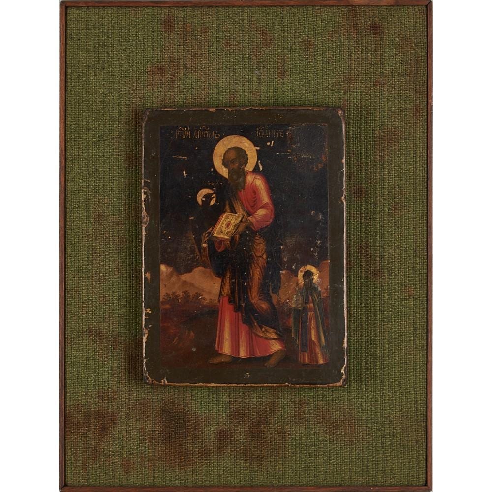 Antonio (1625) Giovanni comparable auction result: icona raffigurante san giovanni seguito da sant antonio