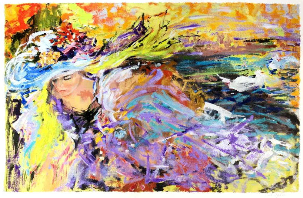 Rita Asfour comparable auction result: rita asfour signed purple strokes a p serigraph