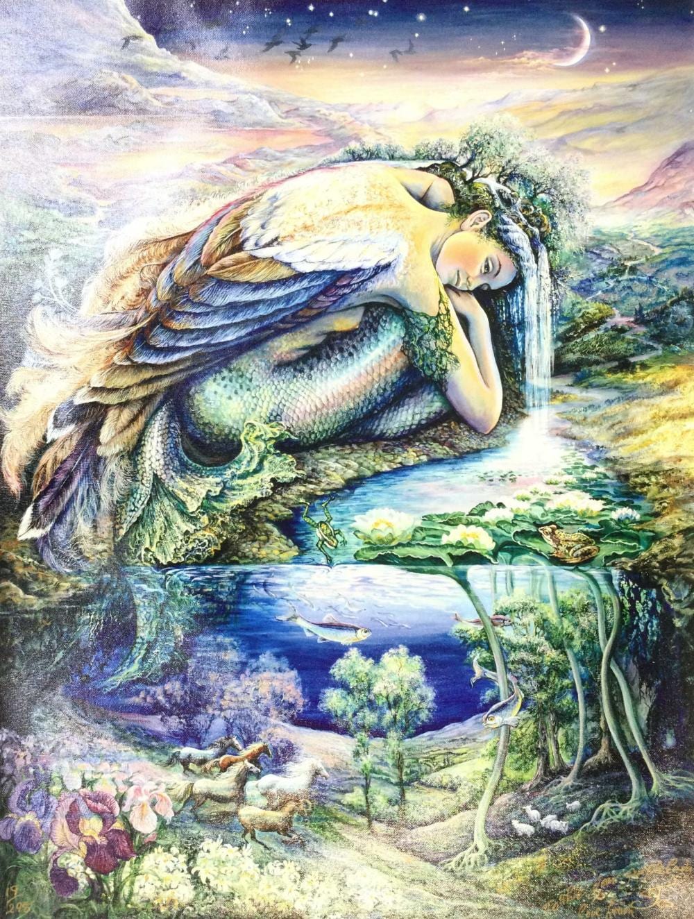 Josephine Wall comparable auction result: josephine wall mer angels giclee on canvas