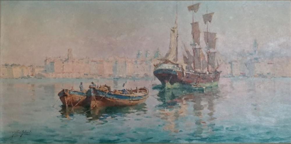 Gilbert Galland comparable auction result: gilbert galland 1870 1956 voiliers dans le port d alger