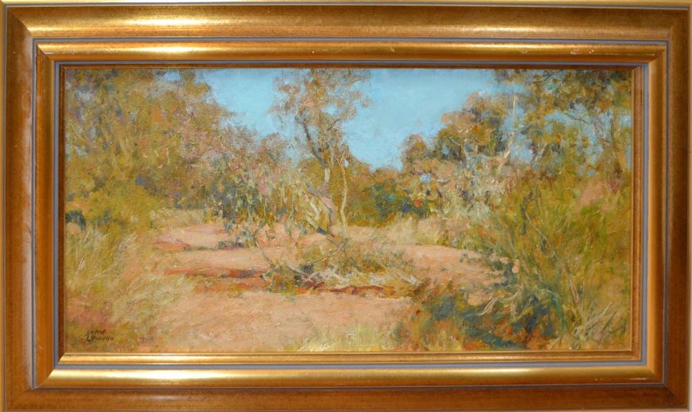 John Lennox comparable auction result: john lennox landscape oil on canvas 30 x 60cm frame size 46 x 76cm leonard joel delivery size medium