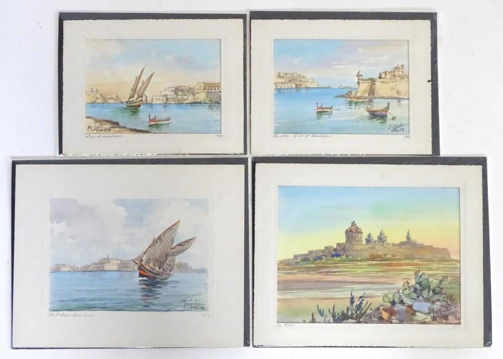 Joseph Galea comparable auction result: joseph galea 1904 1985 two watercolours maltes