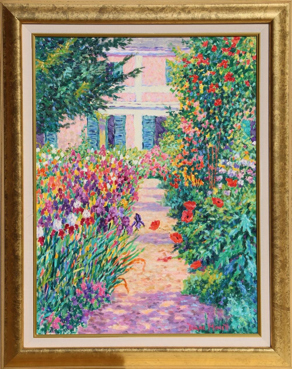Diane Monet comparable auction result: diane monet shady path oil painting