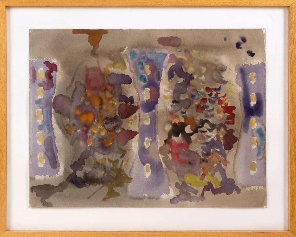 porfirio didonna america 1942 1986 abstract watercolor on paper 18 x 24 framed 24 x 30 · Eldred's · 2021-01-28 Porfirio DiDonna comparable auction result: porfirio didonna america 1942 1986 abstract watercolor on paper 18 x 24 framed 24 x 30