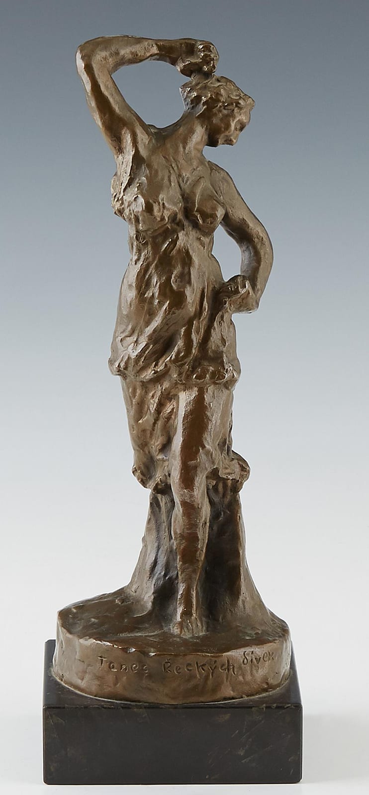 Josef Maratka comparable auction result: josef maratka 1874 1937 czechoslovakian dance of the greek maidens 1914 patinated bronze titled tanec reckych divek on t