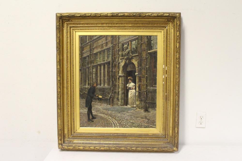 William Logsdail comparable auction result: large oil on canvas painting by william logsdail