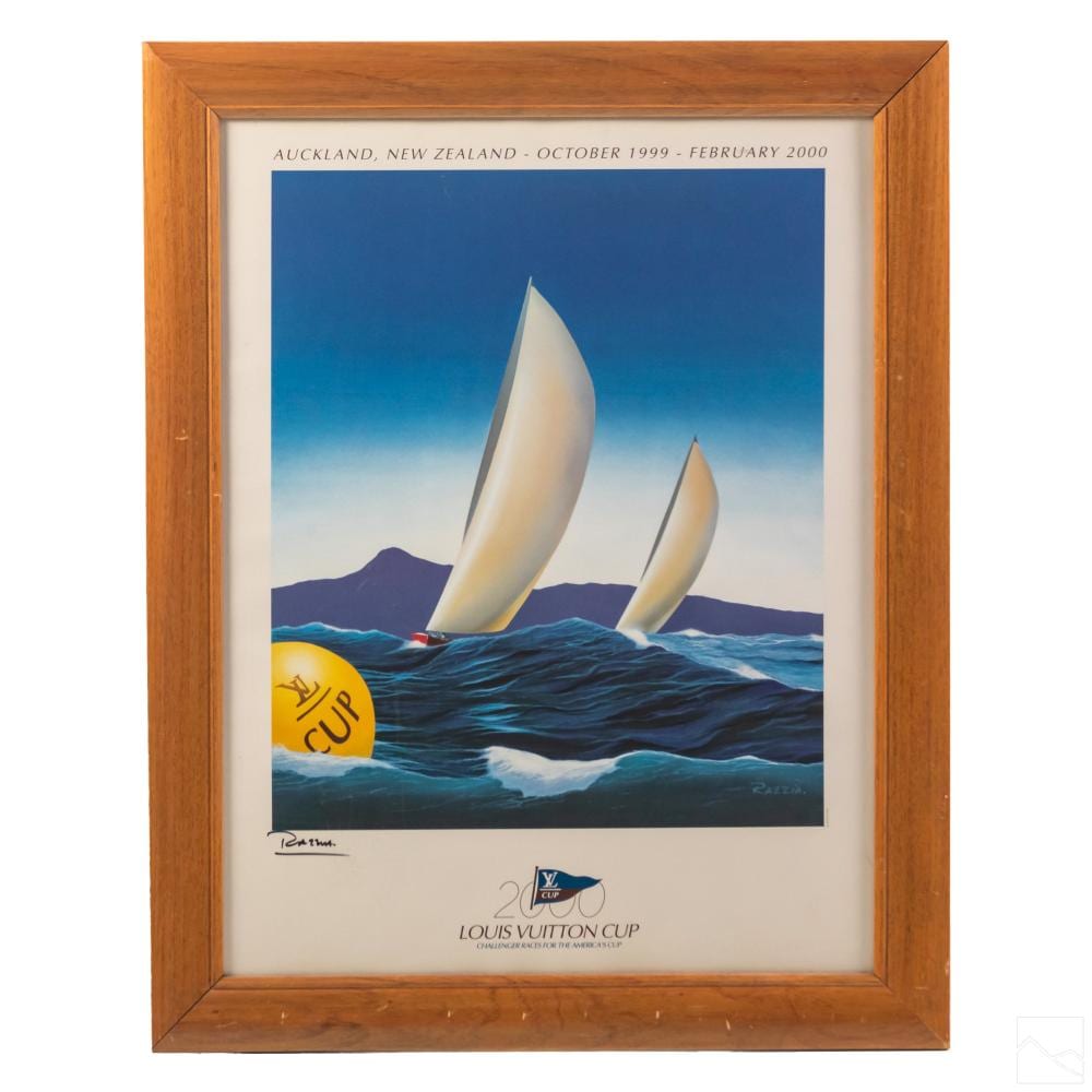 Gerard Razzia comparable auction result: gerard razzia signed 36 louis vuitton cup poster