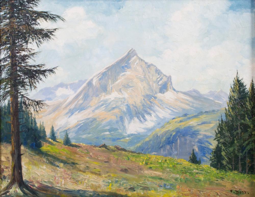 Ferdinand Dörr comparable auction result: ferdinand d rr 1880 bad d rrheim 1968 karlsruhe gebirgslandschaf a mountain landscape