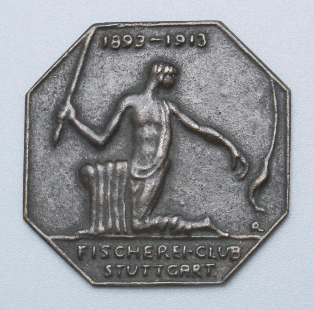 Alfred Lörcher comparable auction result: alfred l rcher 1875 1962 jubil umsplakette fischereiclub stuttgart 1913