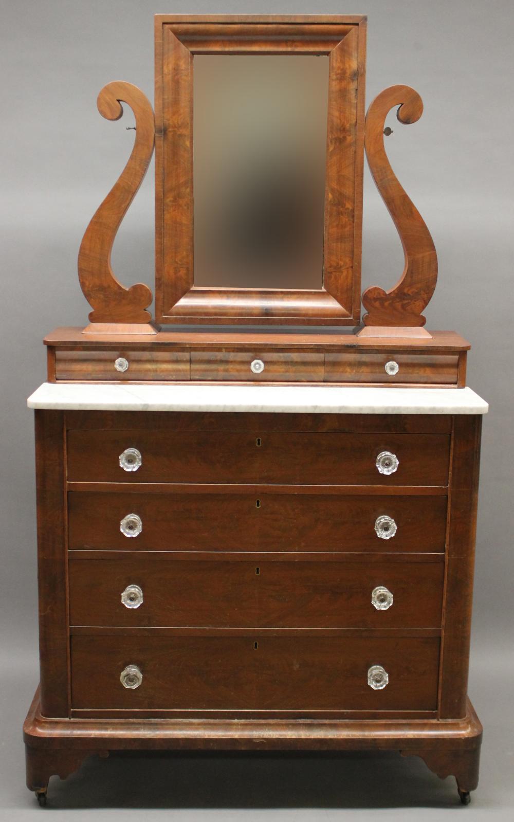 Auction comp thumbnail for Furniture: Antique Empire Chest with Mir (Roan Inc. Auctioneers & Appraisers, Lot 300)