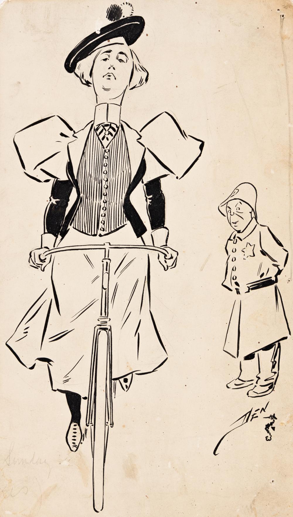 William Wallace Denslow comparable auction result: william wallace denslow 1856 1915 the haughty lady on wheels