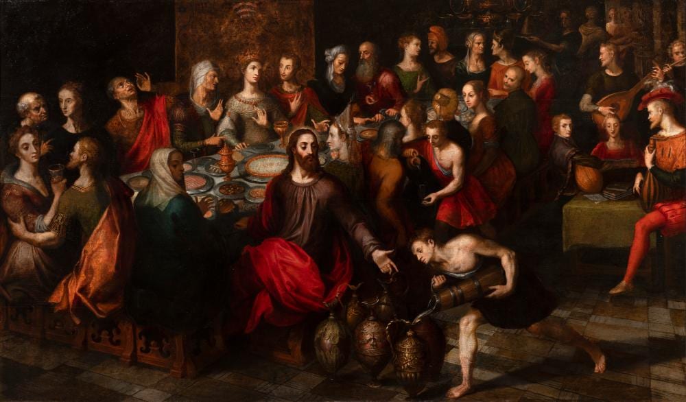 Adam van Noort comparable auction result: adam van noort 1557 in antwerp 1641 wedding in cana