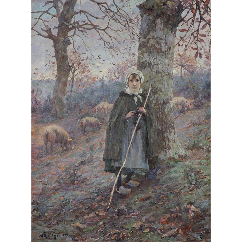 Numa François Gillet comparable auction result: numa fran ois gillet 1868 1940 la vision 1892 huile sur toile sign e et dat e 18 92 en bas gauche oil on canvas