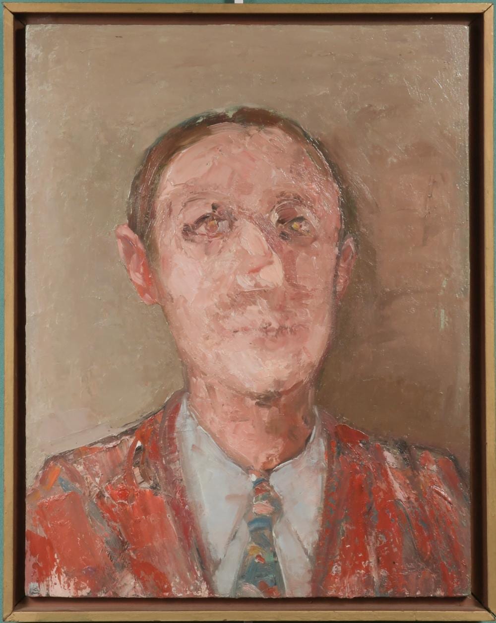 Dean Richardson comparable auction result: dean richardson untitled man in red jacket