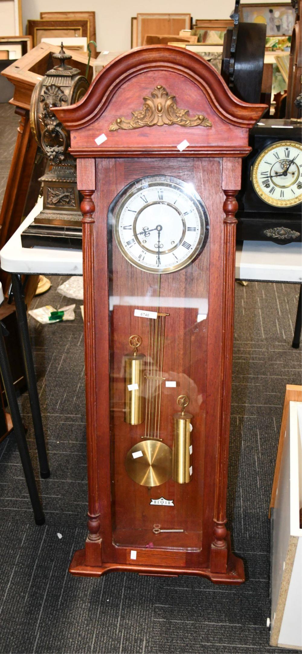 Vintage German wall clock sold by Bargain Hunt Auctions, lot 6746 — auction record photograph