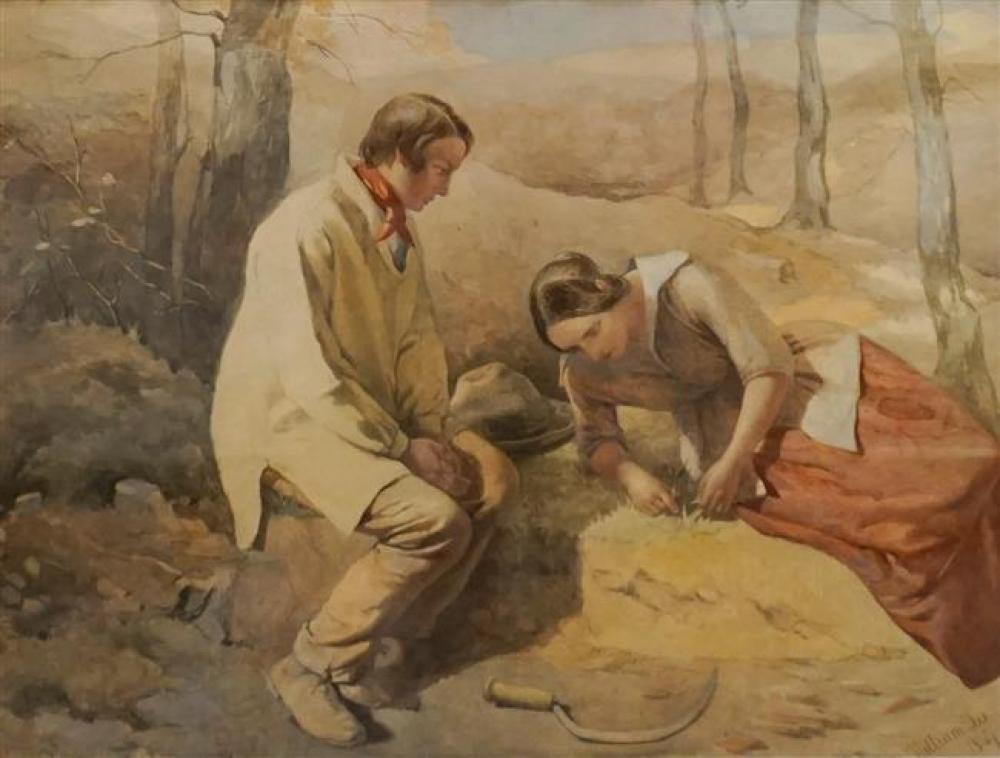 William (1809) Lee comparable auction result: william lee british 1810 1865 country lovers watercolor on paper framed 29 1 2 x 35 1 2 inches