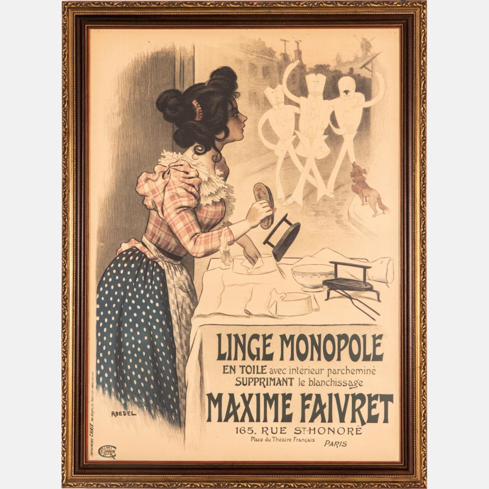 ? (1859) Roedel comparable auction result: auguste roedel french 1859 1900 linge monople maxime faivret 1897 lithograph
