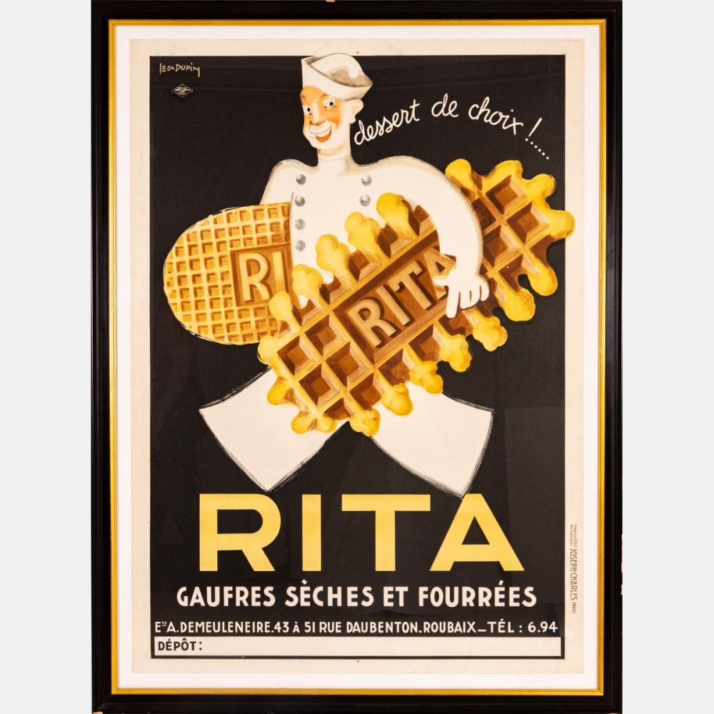 Leon Dupin comparable auction result: leon dupin french 1898 1971 rita dessert de choix 1933 lithograph poster