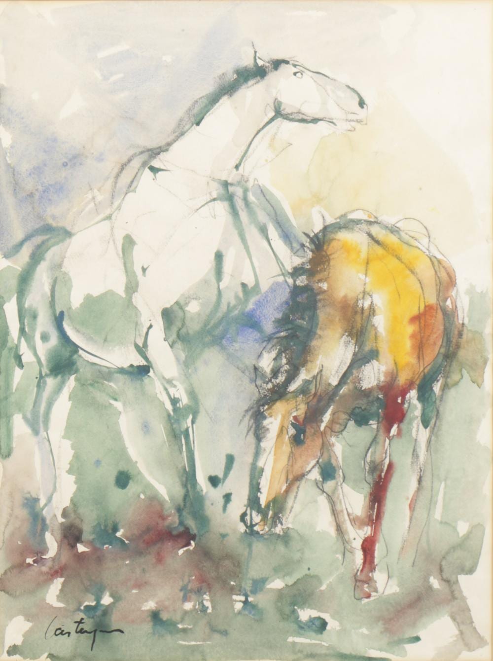 Juan Carlos Castagnino comparable auction result: juan carlos castagnino argentine 1908 1972 watercolor