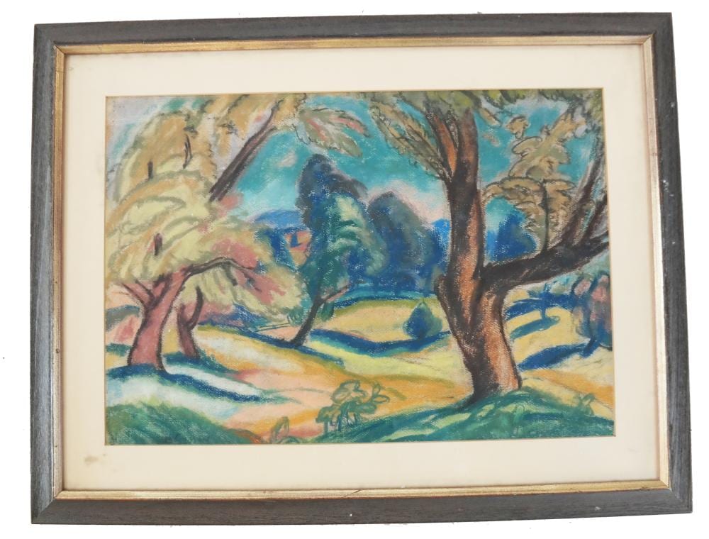 Bernar Gussow comparable auction result: attrib to bernard gussow landscape painting