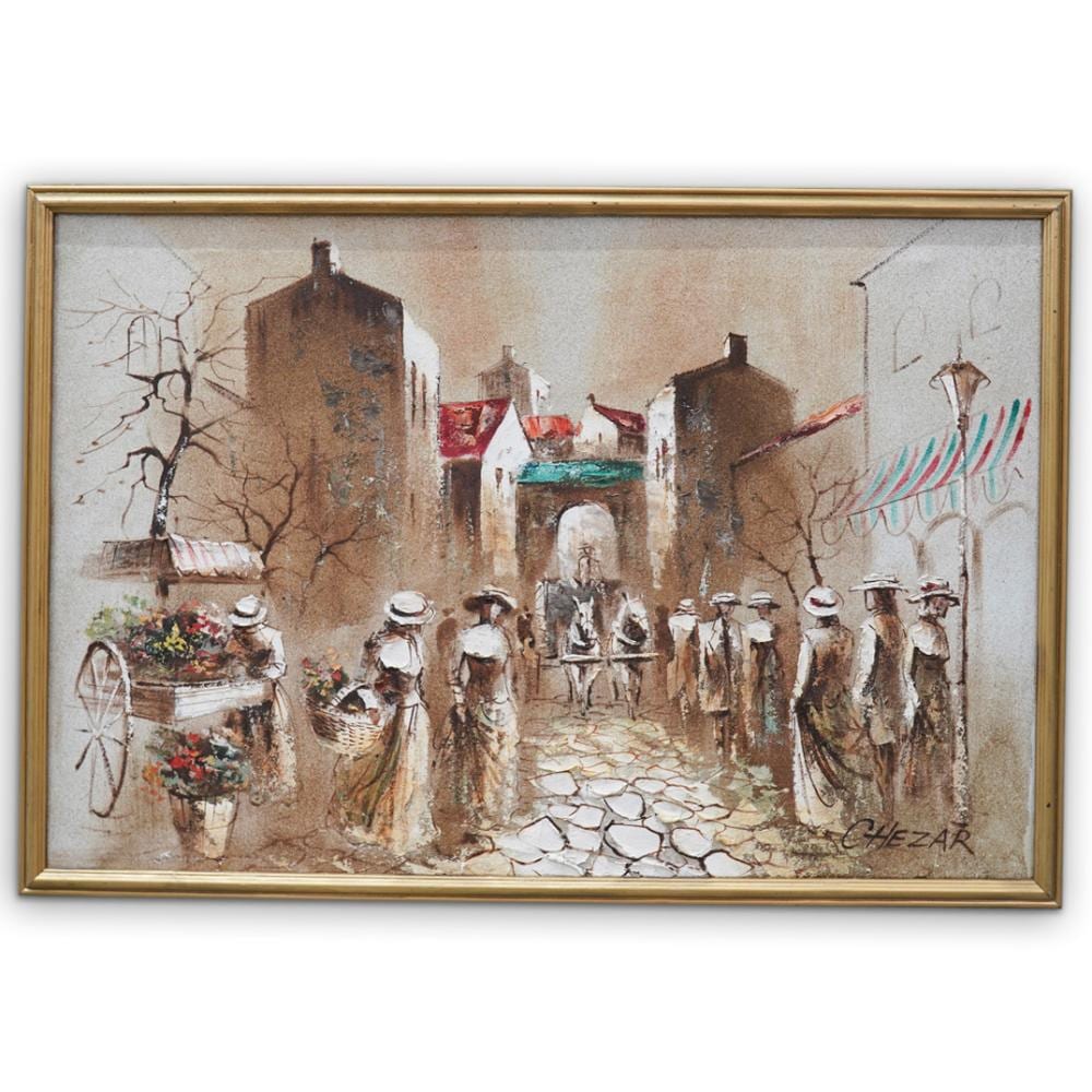 original boris chezar oil sand painting · Akiba Galleries · 2021-02-02 Boris Chezar comparable auction result: original boris chezar oil sand painting
