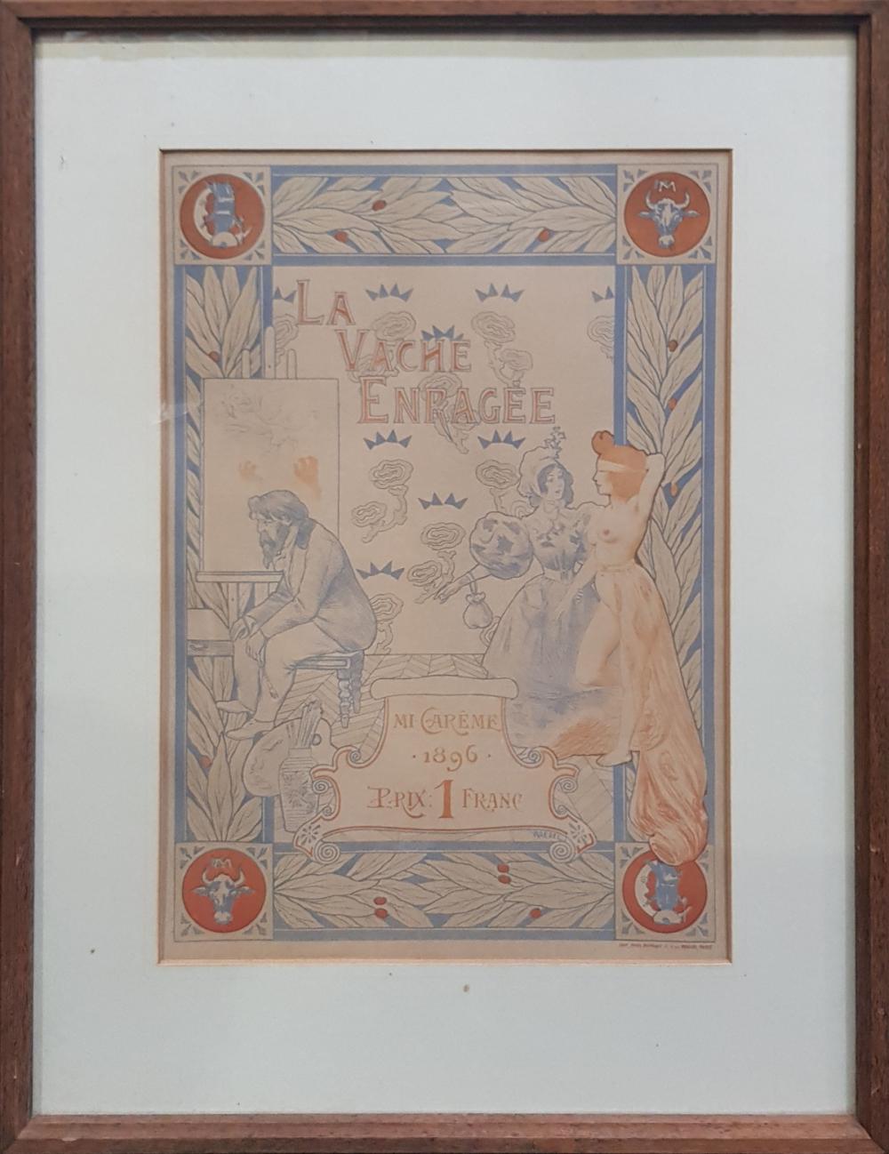 ? (1859) Roedel comparable auction result: auguste roedel 1859 1900 la vache enragee 1896 colour lithograph 55 x 42cm frame printed by paul dupont