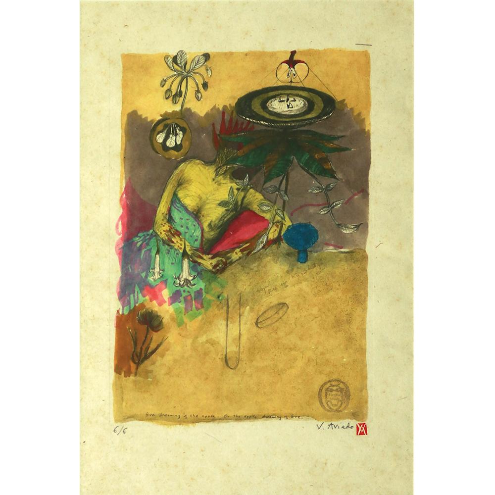 Virgilio Aviado comparable auction result: virgilio aviado b 1944 the dreaming of the apple or the apple