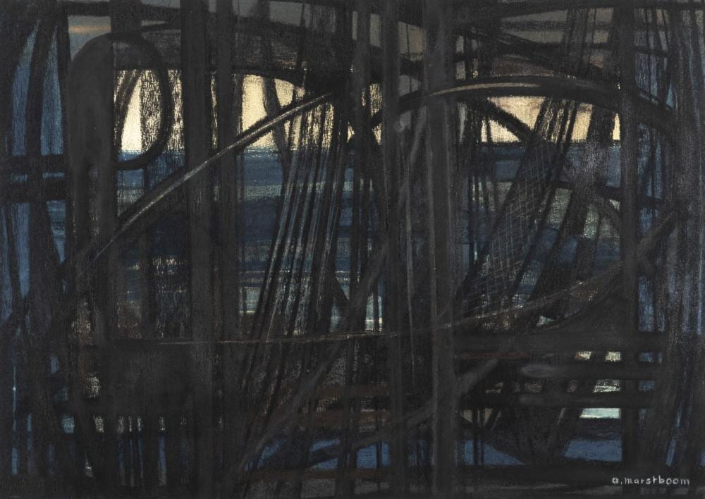 Antoine Marstboom comparable auction result: antoon marstboom 1905 1960 sans titre huile et pastel sur papi