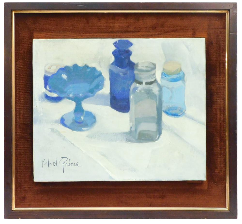 Rafael Griera comparable auction result: rafael griera calderon 1934 artista nacido en olot bodeg n de cristal leo sobre lienzo 46x38 cm