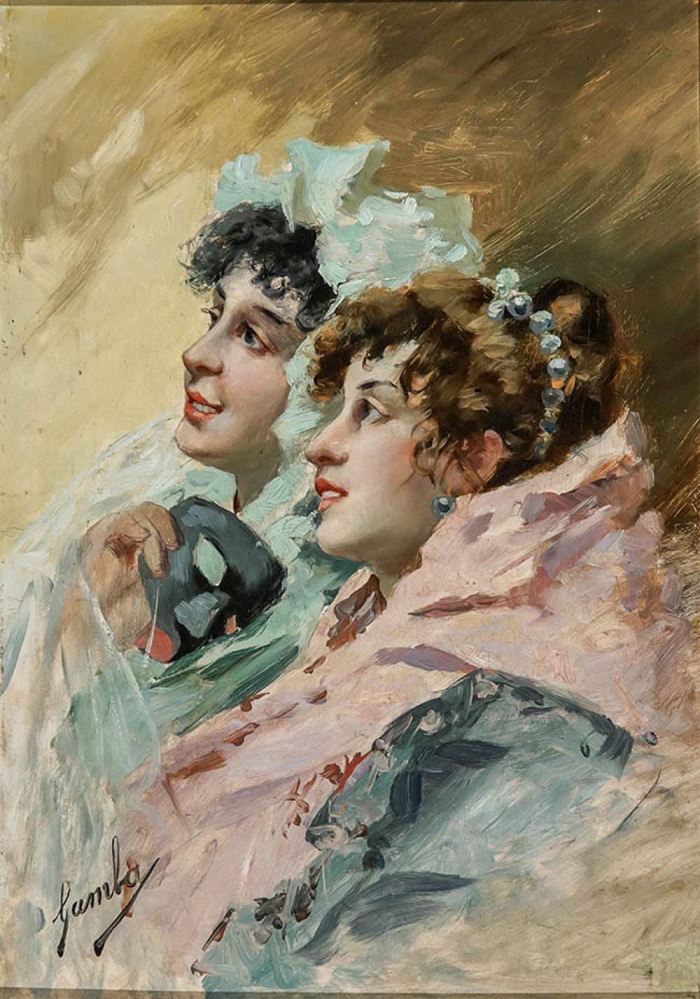 enrico gamba italian 1831 1883 carnevale veneziano oil on board 13 1 2 x 9 3 4 inches · Weschler's · 2021-01-19 Enrico Gamba comparable auction result: enrico gamba italian 1831 1883 carnevale veneziano oil on board 13 1 2 x 9 3 4 inches