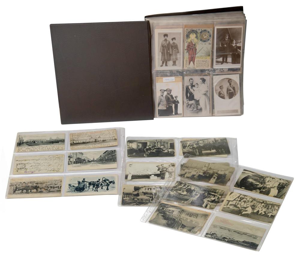 An interesting collection of old Russian postcards sold by Carlo Bonte Auctions, lot 919 — auction record photograph