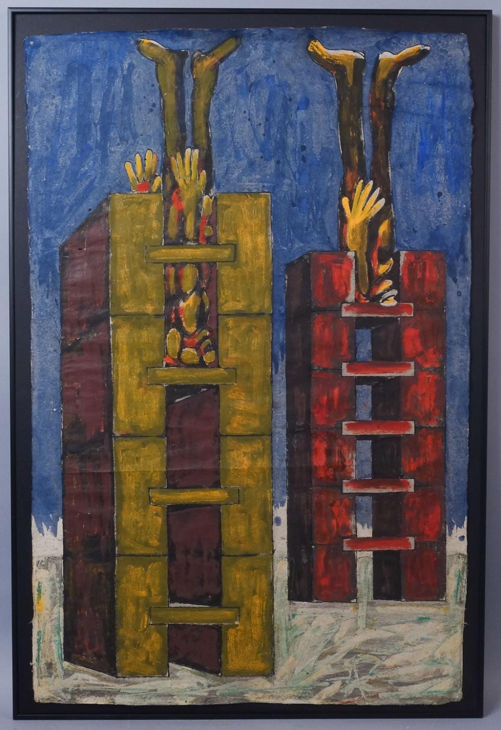 Jozef Jankovic comparable auction result: jozef jankovic signed drawing two buildings 1988