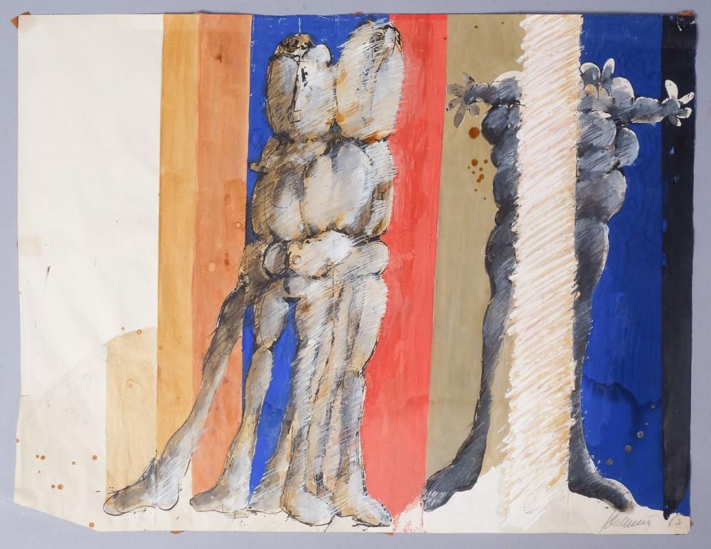 Jozef Jankovic comparable auction result: jozef jankovic watercolor 1967