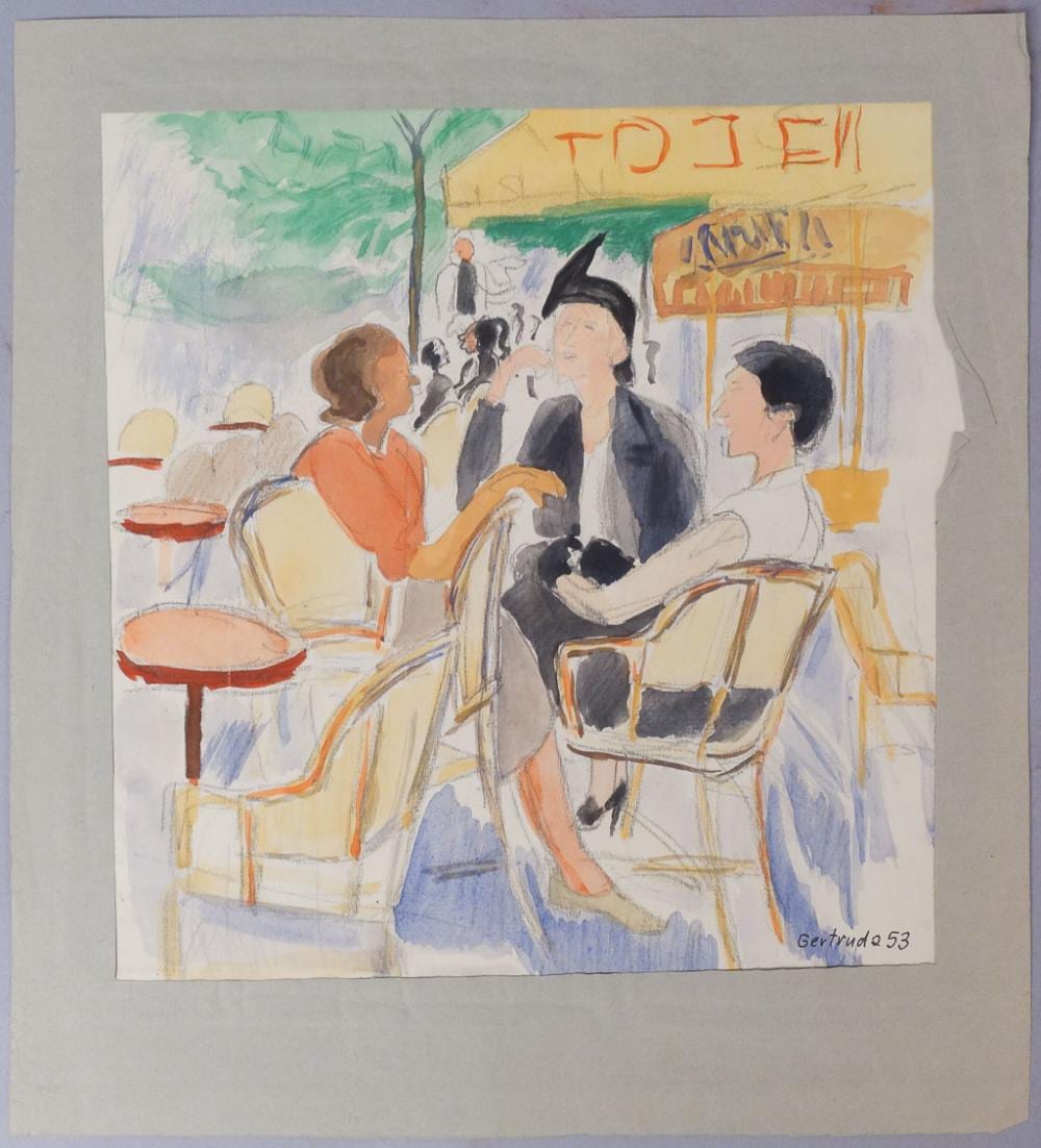 Gertruda Gruberova comparable auction result: gertruda gruberova signed painting paris 1953