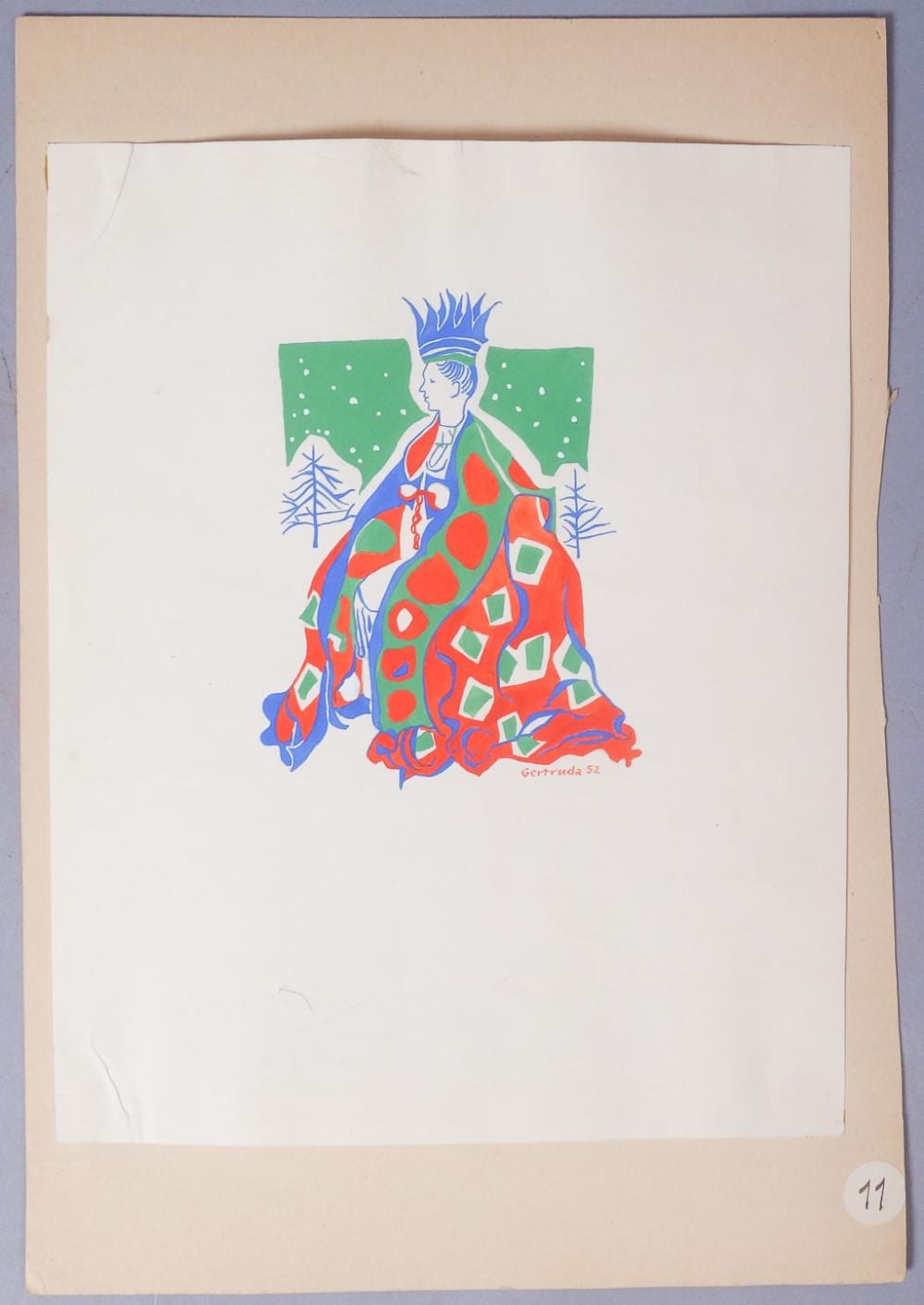 Gertruda Gruberova comparable auction result: gertruda gruberova signed print of a queen 1952