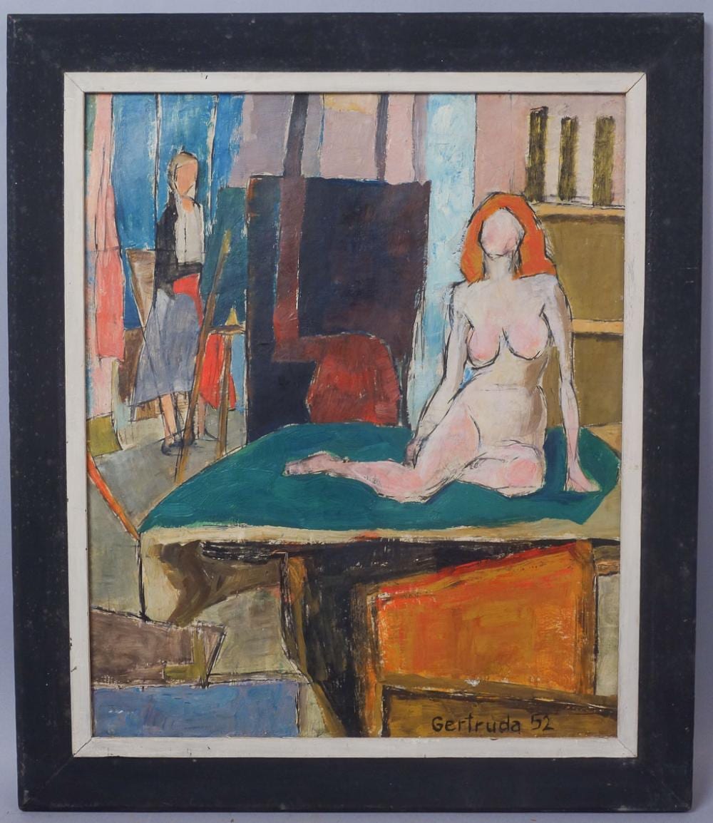 Gertruda Gruberova comparable auction result: gertruda gruberova oil on canvas figure drawing 1952