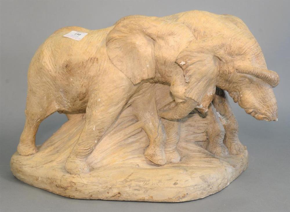 Carl Ethan Akeley comparable auction result: carl ethan akeley american 1864 1926 the wounded comrade 1913 plaster castingsigned and titled on base12 1 2 x 20 proven