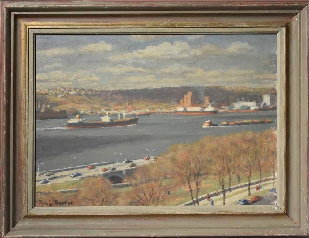 fermin rocker american 1907 2004 view of the hudson river and the new jersey palisades · William Smith Auctions · 2021-01-29 Fermin Rocker comparable auction result: fermin rocker american 1907 2004 view of the hudson river and the new jersey palisades