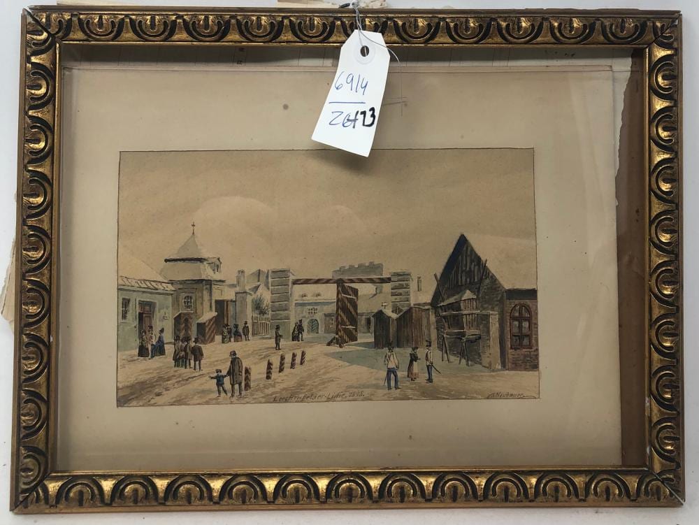 Max Neubauer comparable auction result: max neubauer lerchenfelder linie watercolor on paper 15 x11