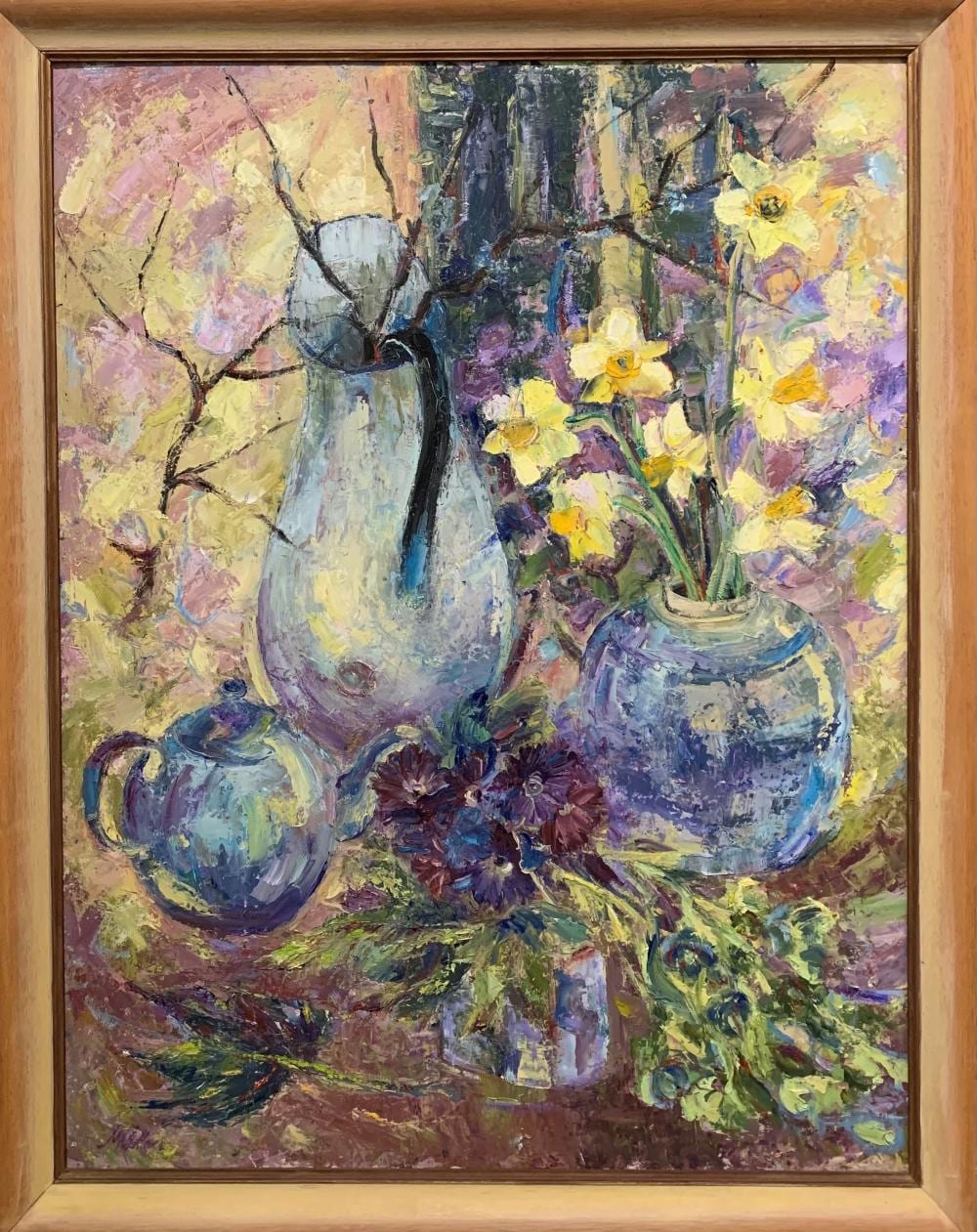 Margaret Wallace comparable auction result: margaret wallace 1919 australia arrangement in blue and gold