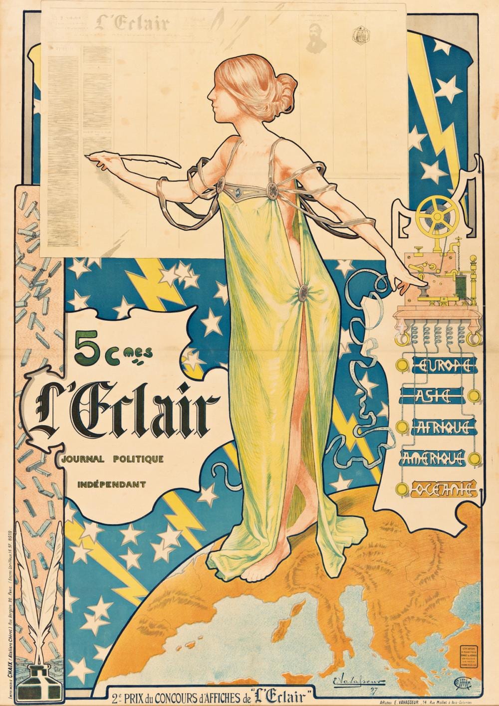 Eugene Vavasseur comparable auction result: eugene vavasseur 1863 1949 l clair 1897 48x34 inches 134x86 cm chaix paris