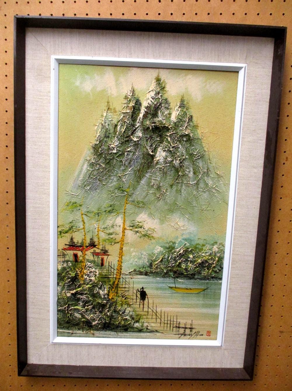 Chen Mao comparable auction result: chen mao chinese 1942 2011 oil and horsehair on canvas 15 x 24